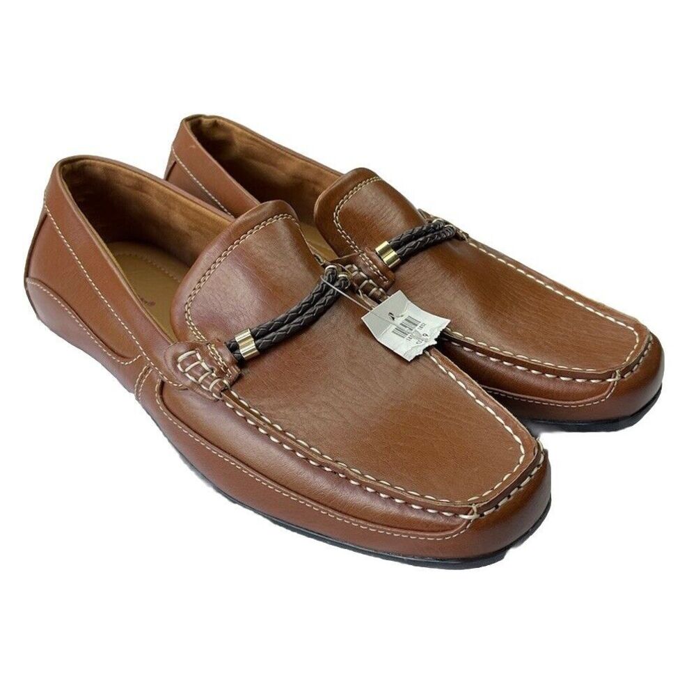 Dexter Comfort Memory Foam Tan Brown Loafers Driving Moccasins Mens Slip On‎ 9 M